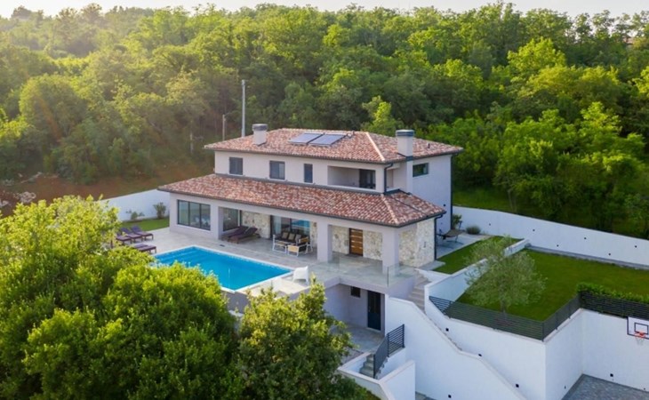 Moderne Villa Arsia mit Pool, gelegen in der Nähe von Labin 1