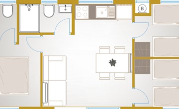 Mobilheim direkt am Strand 3