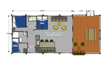 Safarihütte XL für 6 Personen 2