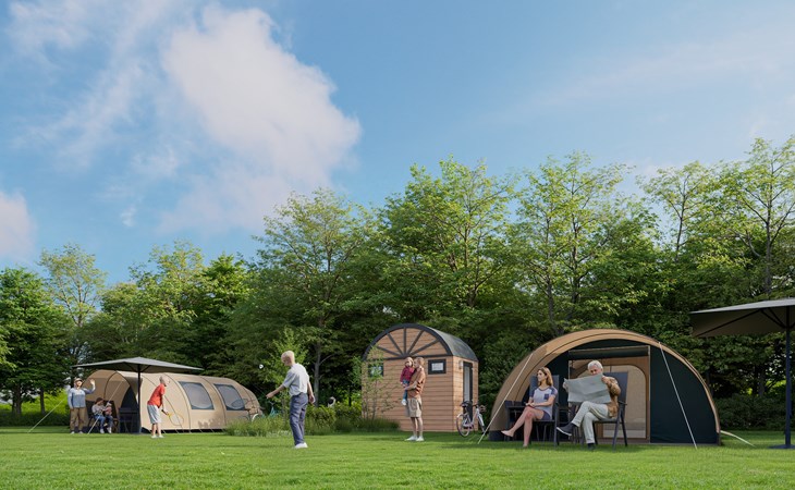 De Waard Tunneltent met privé sanitair | 5 personen 1