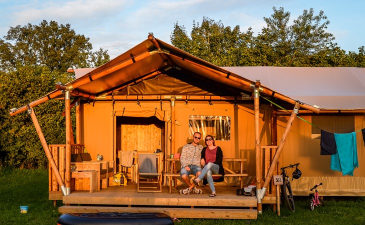 Safaritent met privé sanitair | 5 personen 1