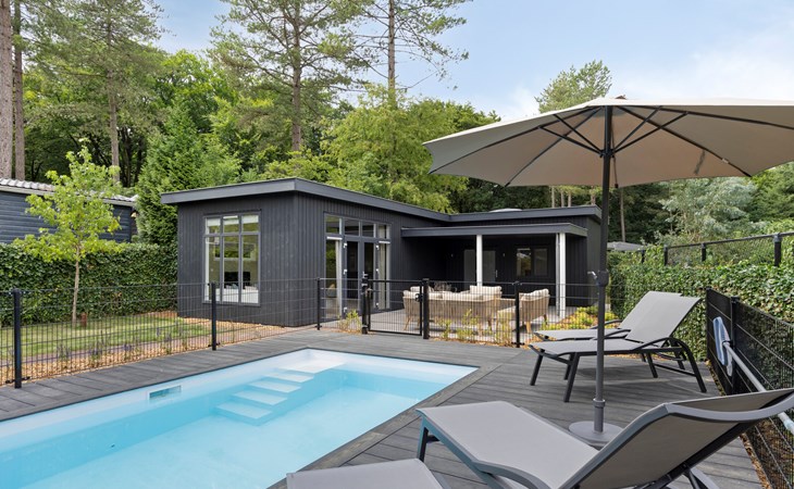 Luxe 10-persoons lodge met privé dipping pool en guest house 1