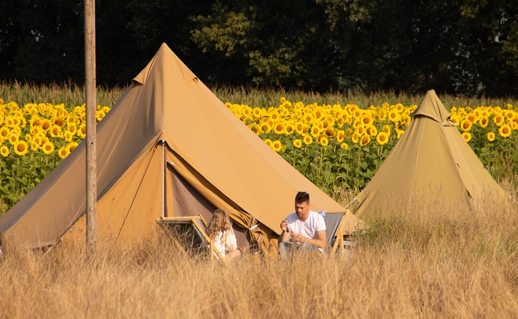 Pop-up glamping: Belltent| 2-4 pers. 1