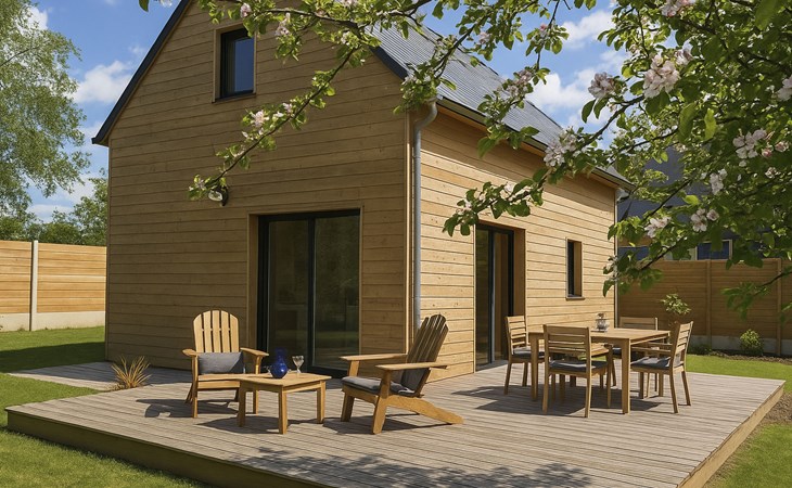 Charmantes Holzhaus in einer grünen Umgebung 1