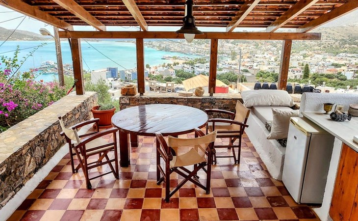 Meerblick-Ferienhaus Argyro in Mavrikiano. 1