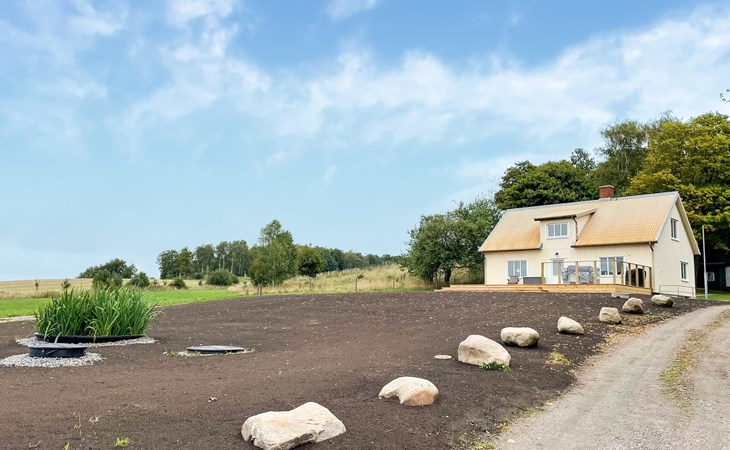Lovely home in Vessigebro with house a panoramic view 1