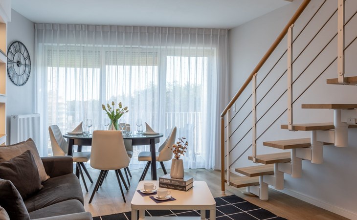 Helle Ferienwohnung Albus direkt am Strand 1