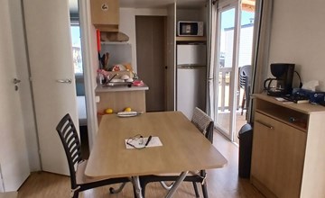 Mobilheim "Les Dunes" mit Blick auf das Wasser 3