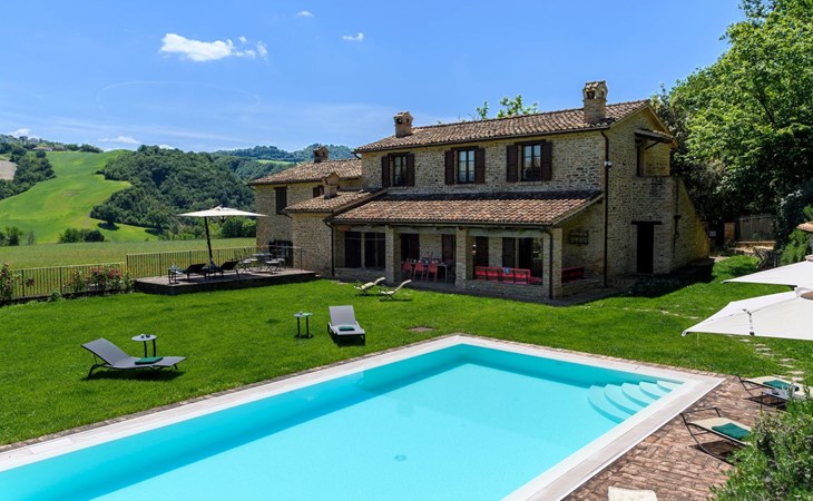 Ca Seppe Marche Ferienvillen, privater Pool 1