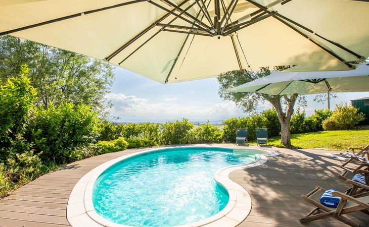 Villa Gelso mit Pool, Sauna und atemberaubender Aussicht 1