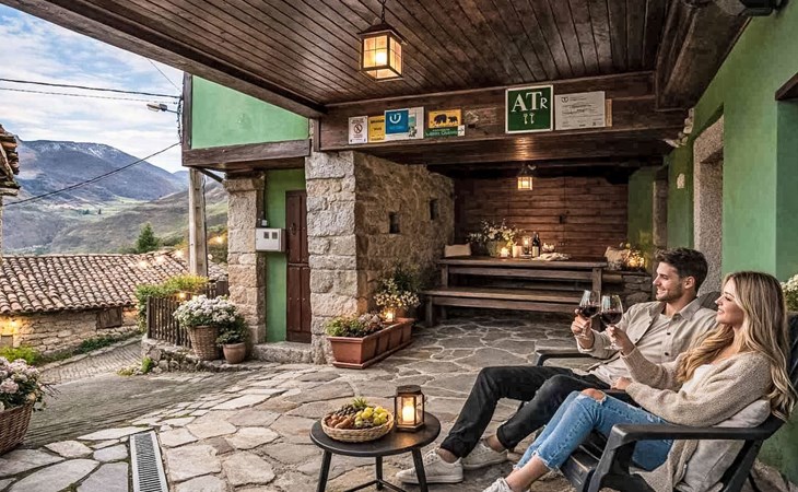 Berghütte mit Terrasse, Kamin und Jacuzzi 1